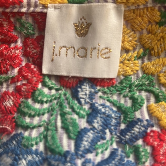 Colorful J. Marie Mexican Embroidered sleeveless dress. Size Medium - Picture 3 of 9